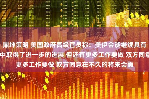 鼎坤策略 美国政府高级官员称：美伊会谈继续具有建设性 双方在会谈中取得了进一步的进展 但还有更多工作要做 双方同意在不久的将来会面